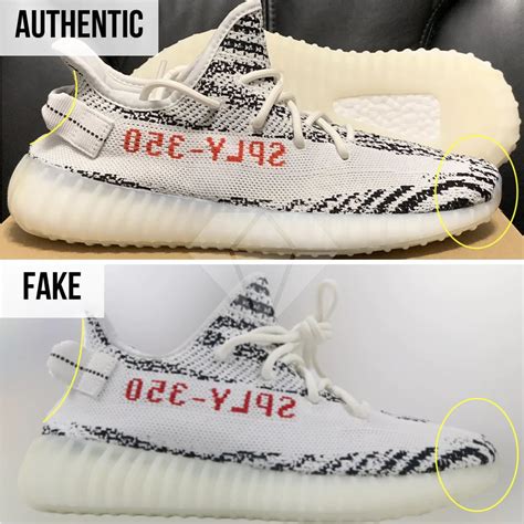 adidas yeezy fake vs real white|bottom of real yeezys.